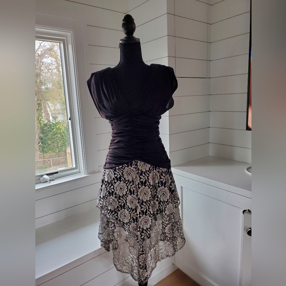 Dress With Lace Jacket - Picture 2 of 10